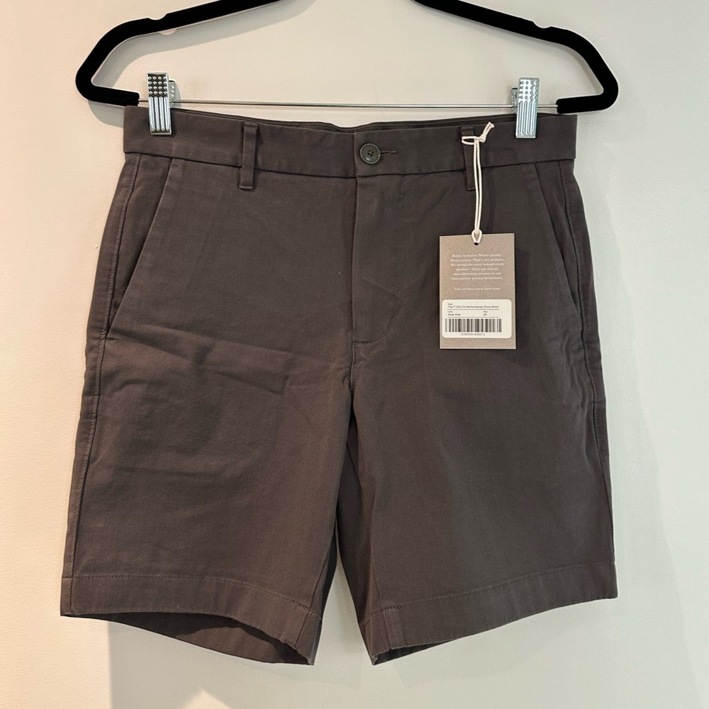 NWT Everlane slim fit performance chino shorts, size 29